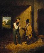 Francis William Edmonds All Talk and No Work USA oil painting artist